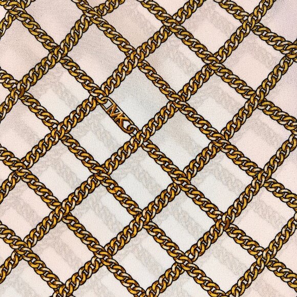 Michael Kors Chain Print Preppy Sleeveless Button Down Blouse Sz XS - Picture 3 of 11